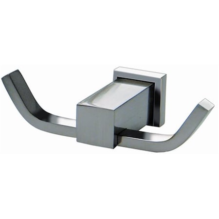 Highkey Double Robe Hook - Satin Nickel LR64082